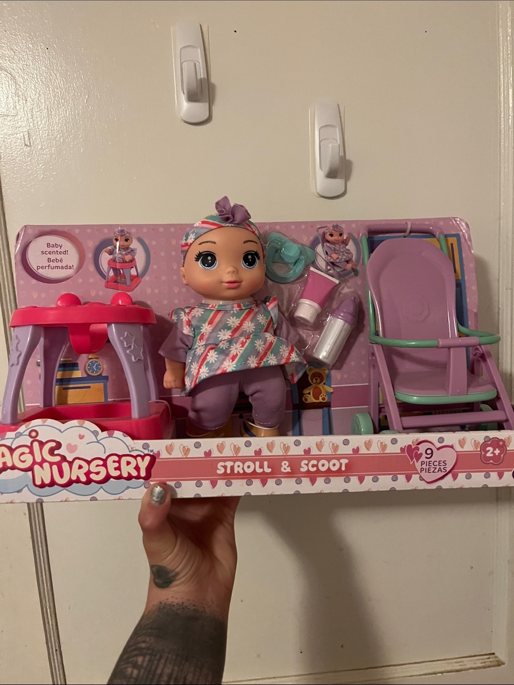Source Unknown Purple Baby Doll Playset with Mint Accents